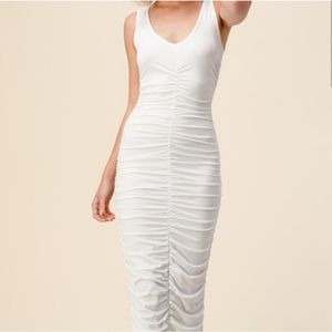 New! White Bodycon Tank Medium Size Dress